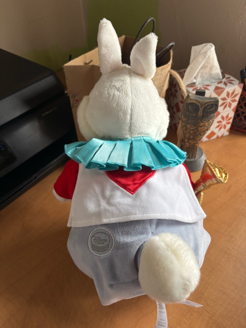 The Disney Store Alice In Wonderland Rabbit Plush White Stuffed Animal Exclusive - Picture 2 of 8